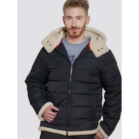 D555 Hudson Hooded Puffer Jacket Navy - Chaquetas - Chaquetas Tallas Grandes 2XL-8XL
