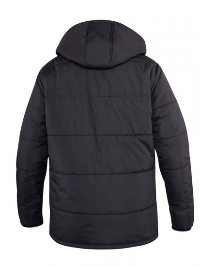D555 Lonsdale Parka Style Jacket With Embroidery Patch On Sleeve Black - Chaquetas - Chaquetas Tallas Grandes 2XL-8XL