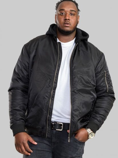 D555 Poppleford Bomber Jacket With Detachable Fleece Hood - Chaquetas - Chaquetas Tallas Grandes 2XL-8XL