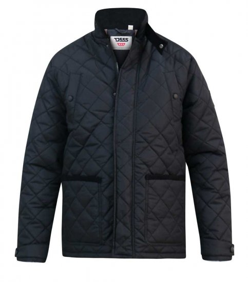D555 Northcole Quilted Jacket Black - Chaquetas - Chaquetas Tallas Grandes 2XL-8XL