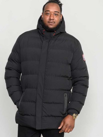D555 Grove Quilted Parka Jacket Black - Chaquetas - Chaquetas Tallas Grandes 2XL-8XL