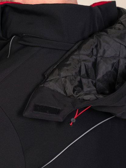 D555 Jamie Soft Shell Detachable Hood Padded Jacket Negro - Chaquetas - Chaquetas Tallas Grandes 2XL-8XL