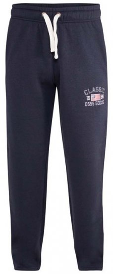 D555 Mayson Embroidered And Applique Open Hem Jogger With Drawcord Navy - Pantalones y cortos de chándal - Pantalones y Pantalones cortos de chándal - 2XL-12XL