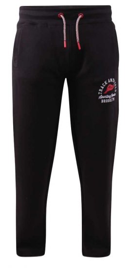 D555 Chilworth Open Hem Jogger Black - Pantalones y cortos de chándal - Pantalones y Pantalones cortos de chándal - 2XL-12XL