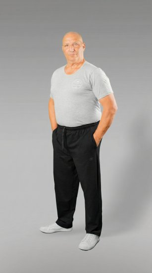 20 Nodi Grecale Stretch Fleece Cotton Sports Pants with Enzyme and Soft Touch Treatment Black - Pantalones y cortos de chándal - Pantalones y Pantalones cortos de chándal - 2XL-12XL