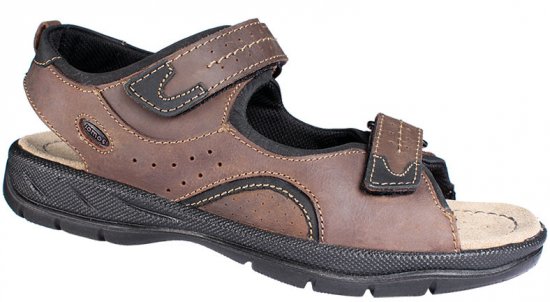 Jomos 503606 Sandals Dark Brown - Calzado de hombre 40-52 - Zapatillas de hombre tallas 40-52