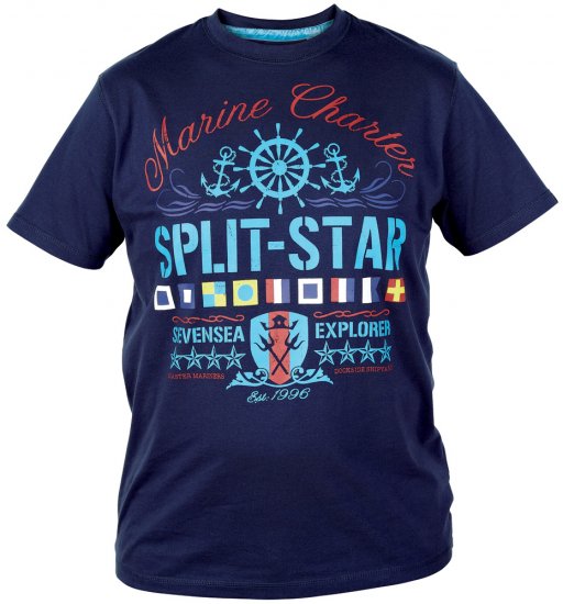 Split Star Marine Navy - Camisetas - Camisetas - 2XL-14XL