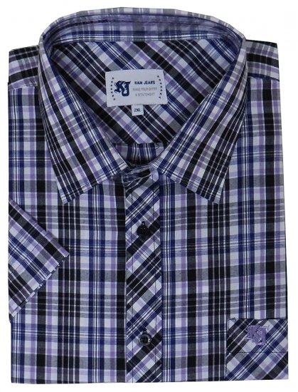 Kam Jeans 6020 Lilac S/S Shirt - Camisas - Camisas 2XL-10XL