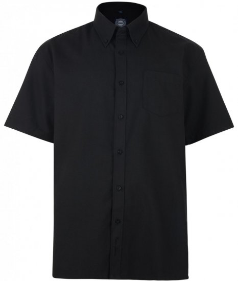 Kam Oxford shirt Short sleeve Black - Camisas - Camisas 2XL-10XL