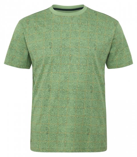 North Latitude Allover Printed Camiseta Verde Medio - Camisetas - Camisetas - 2XL-14XL