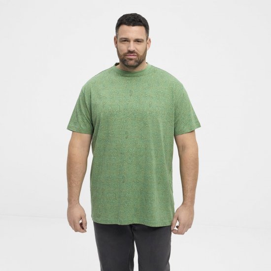 North Latitude Allover Printed Camiseta Verde Medio - Camisetas - Camisetas - 2XL-14XL