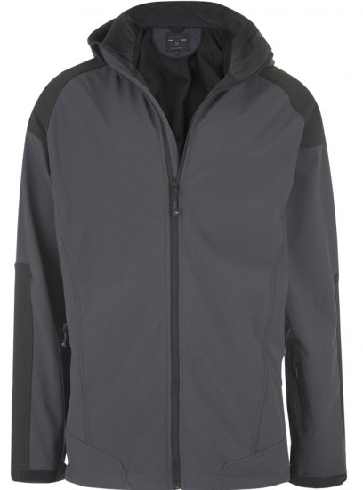 Kam Soft Shell Hood Jacket Charcoal - Chaquetas - Chaquetas Tallas Grandes 2XL-8XL