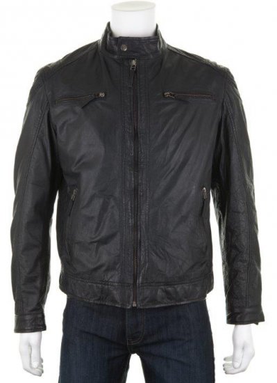 Woodland Biker Leather jacket Black - Chaquetas - Chaquetas Tallas Grandes 2XL-8XL