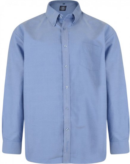 Kam Oxford shirt Long sleeve Blue - Camisas - Camisas 2XL-10XL