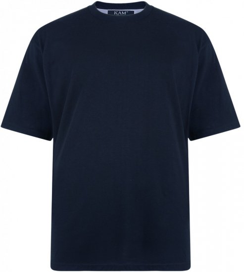 Kam Jeans T-shirt Navy - Camisetas - Camisetas - 2XL-14XL