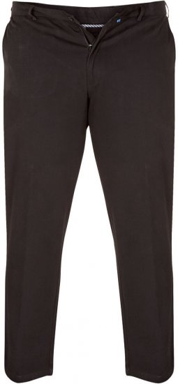 D555 Bruno Stretch Chino pants with Extenda Waist Black - Vaqueros & Pantalones - Vaqueros y Pantalones - W40-W70