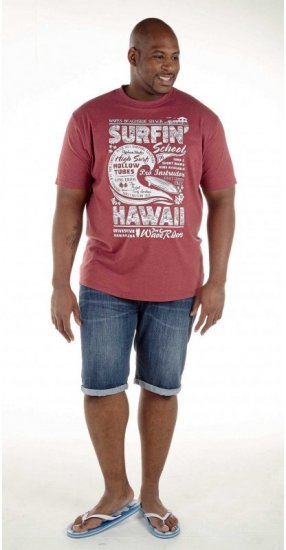 D555 Francis Burgundy T-shirt - Camisetas - Camisetas - 2XL-14XL