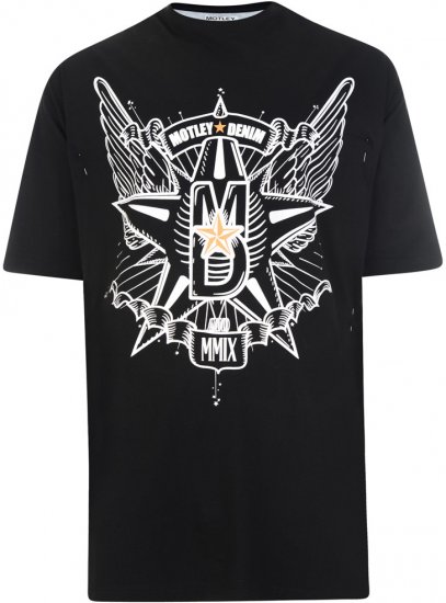 Motley Denim Wings and Star T-shirt - Camisetas - Camisetas - 2XL-14XL