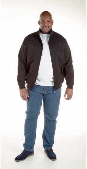 D555 Windsor Cotton Harrington Jacket Navy - Chaquetas - Chaquetas Tallas Grandes 2XL-8XL