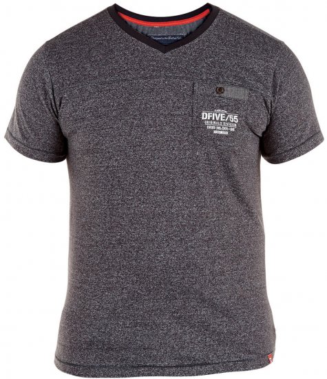 D555 Keith T-shirt Grey with pocket - Camisetas - Camisetas - 2XL-14XL