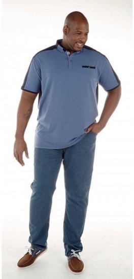 D555 Jones Polo Denim Marl/Navy - Polos - Polos 2XL-8XL
