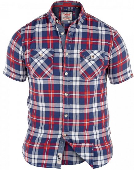 D555 Hector Short Sleeve Check Shirt - Camisas - Camisas 2XL-10XL