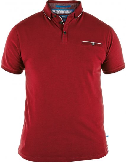 D555 Asia Polo Shirt Red - Polos - Polos 2XL-8XL