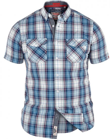 D555 Everett Twin Pocket Short Sleeve Shirt - Camisas - Camisas 2XL-10XL
