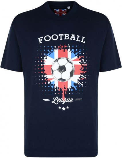 Kam Jeans Footy Navy T-shirt - Camisetas - Camisetas - 2XL-14XL