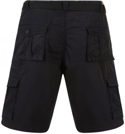 Kam Jeans Belted Cargo Shorts Black - Pantalones cortos - Pantalones cortos W40-W60