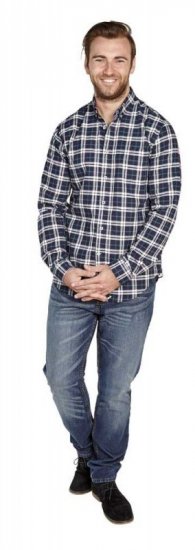 D555 Carter Check Shirt Navy-Green - Camisas - Camisas 2XL-10XL
