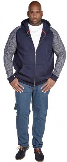 D555 BALDWIN Hoody Navy - Sudaderas - Sudaderas 2XL-12XL