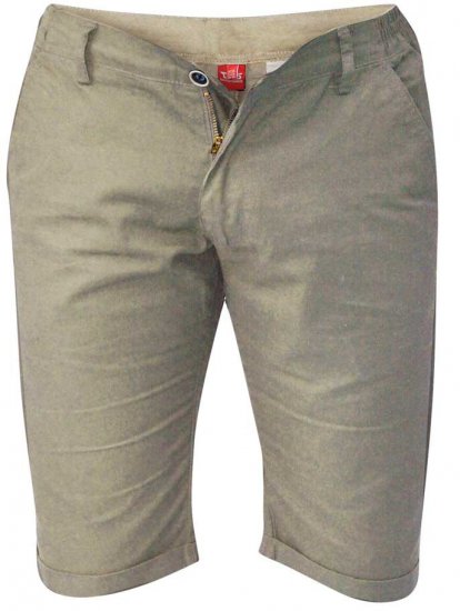 D555 PANAMA Chino Short With Side Elasticated Waist Khaki - Pantalones cortos - Pantalones cortos W40-W60