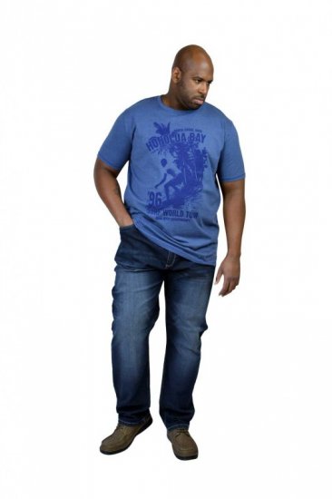 D555 CLAYTON Honolua Bay T-shirt Denim Marl - Camisetas - Camisetas - 2XL-14XL