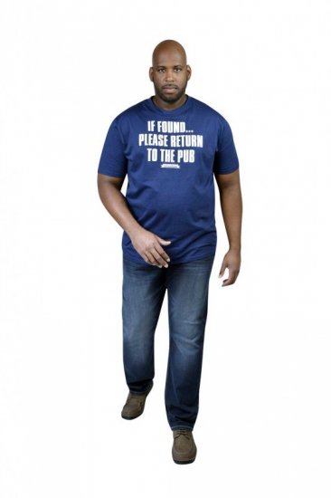 D555 SIMON 'Return To The Pub' T-Shirt Navy - Camisetas - Camisetas - 2XL-14XL
