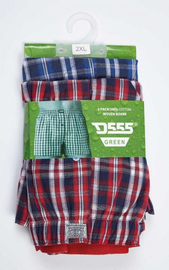 D555 PLAID Boxer Shorts Pack of Two - Ropa interior - Ropa interior 2XL-8XL