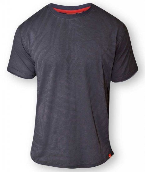 D555 ADAM Allover Leaf Print T-Shirt Navy - Camisetas - Camisetas - 2XL-14XL