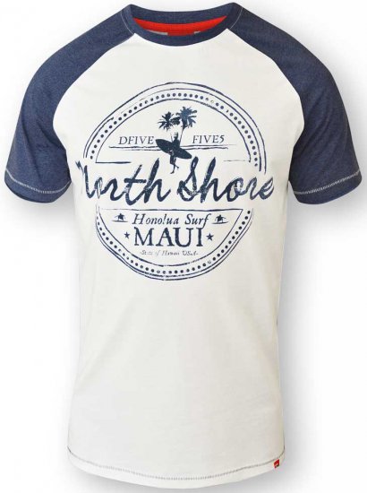 D555 JAYSON Raglan T-Shirt White - Camisetas - Camisetas - 2XL-14XL