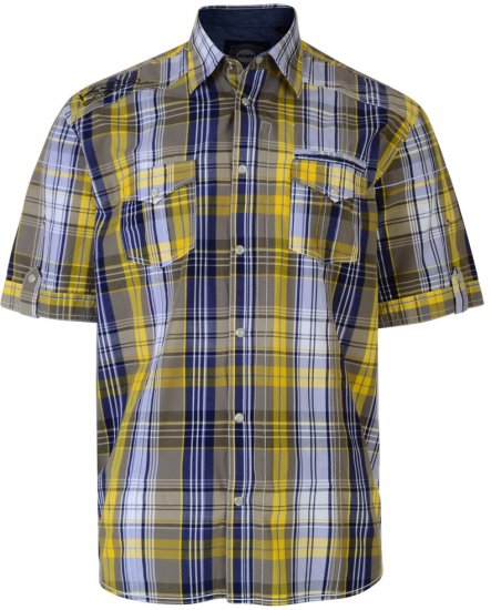 Kam Jeans Short Sleeve Check Shirt Berry - Camisas - Camisas 2XL-10XL