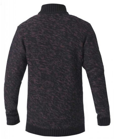 D555 MARSDEN Neck Sweater Black/Red - Sudaderas - Sudaderas 2XL-12XL