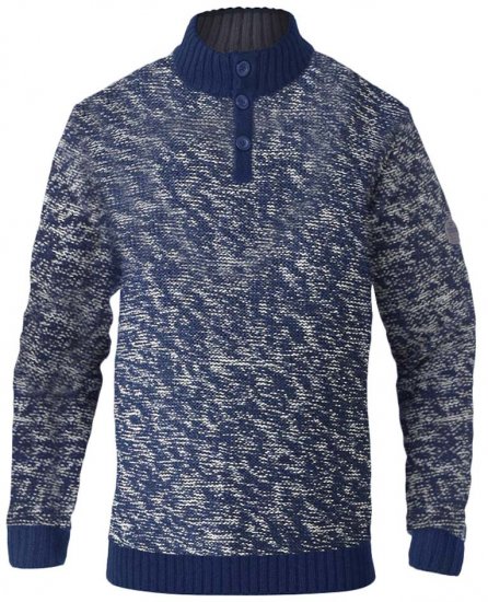 D555 MARSDEN Neck Sweater Navy/Ecru - Sudaderas - Sudaderas 2XL-12XL