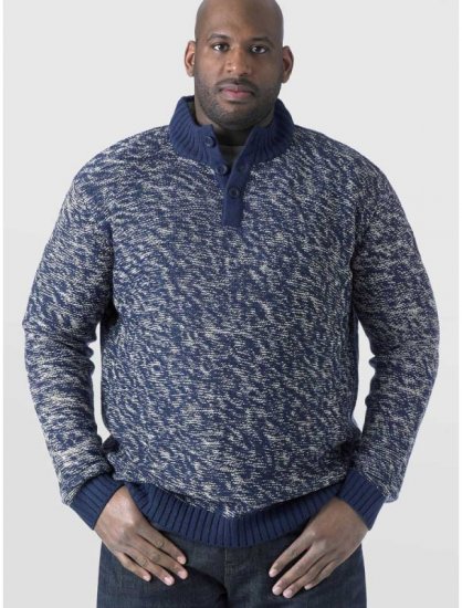 D555 MARSDEN Neck Sweater Navy/Ecru - Sudaderas - Sudaderas 2XL-12XL