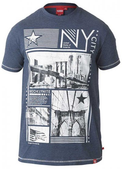 D555 RUEBEN NY City Print T-Shirt Denim - Camisetas - Camisetas - 2XL-14XL