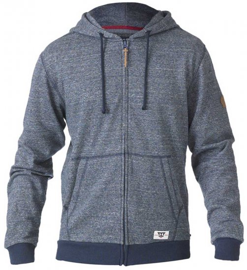 D555 Romney Full Zipper Hoodie Navy - Sudaderas - Sudaderas 2XL-12XL