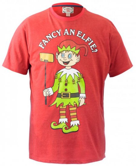 D555 Fancy an Elfie T-shirt Red - Camisetas - Camisetas - 2XL-14XL