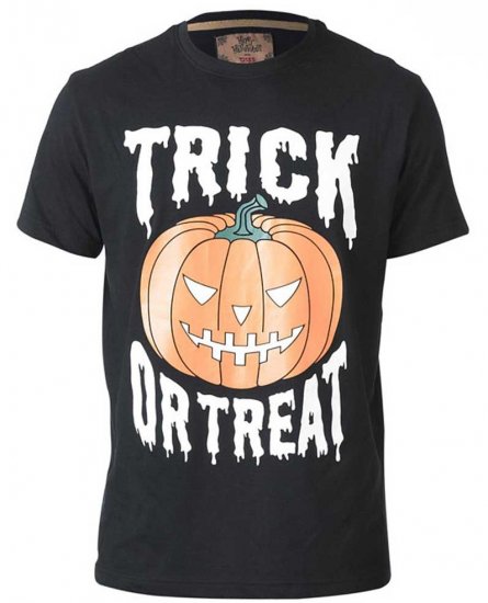 D555 Scary Halloween Pumpkin T-shirt Black - Camisetas - Camisetas - 2XL-14XL