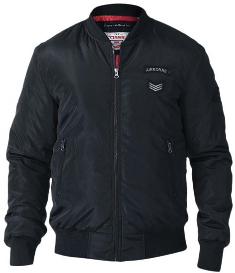 D555 Pedro Bomber Jacket Black - Chaquetas - Chaquetas Tallas Grandes 2XL-8XL