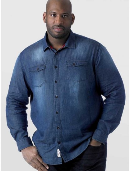 D555 Tobias LS Vintage Denim Shirt - Camisas - Camisas 2XL-10XL