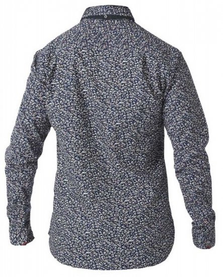 D555 Radcliff LS Printed Shirt Navy - Camisas - Camisas 2XL-10XL