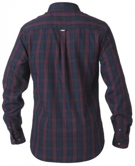 D555 Nixon LS Shirt Navy/Wine - Camisas - Camisas 2XL-10XL